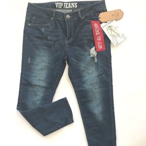 New VIP Distressed Ripped Plus Size Skinny Jeans